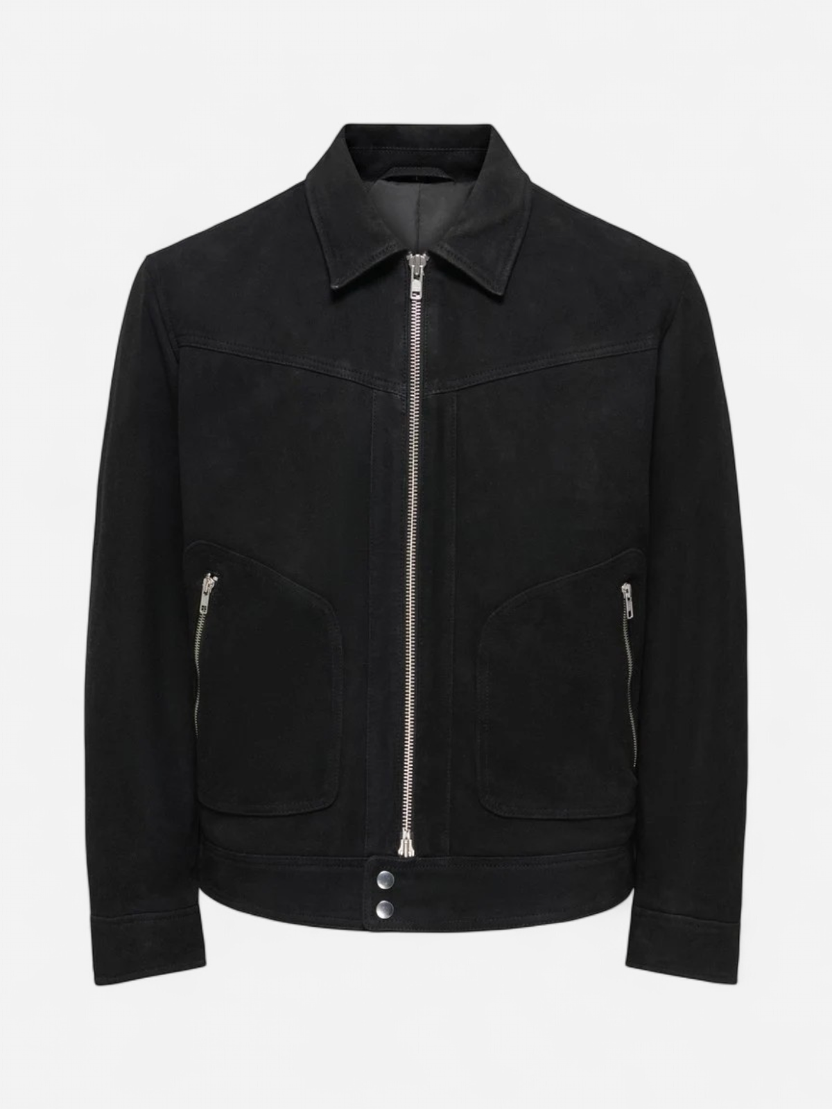 ONSELIAS SUEDE JACKET OTW Black - Kekäle.fi