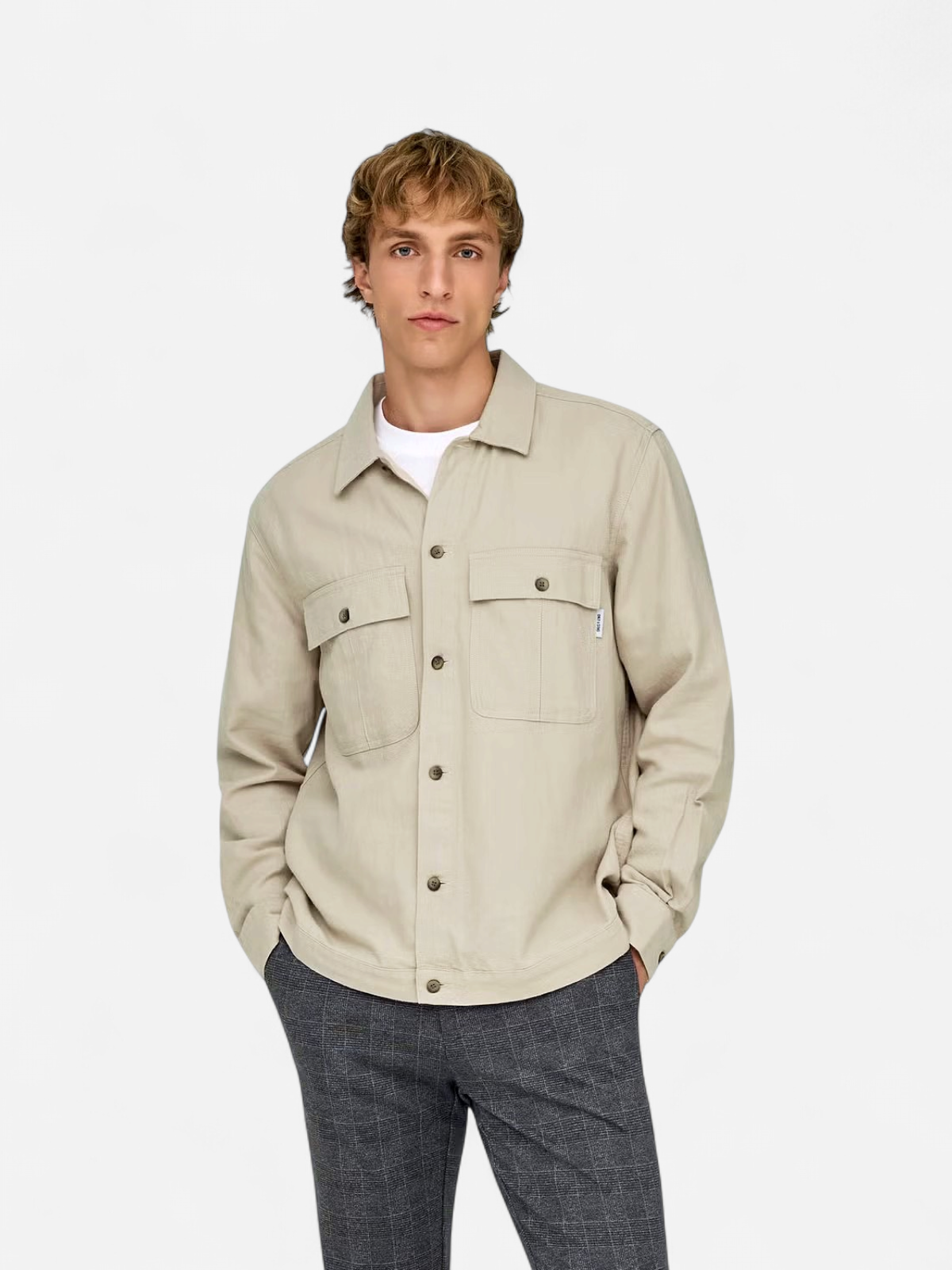 ONSKENNET LS OVERSHIRT NOOS Silver Lining - Kekäle.fi