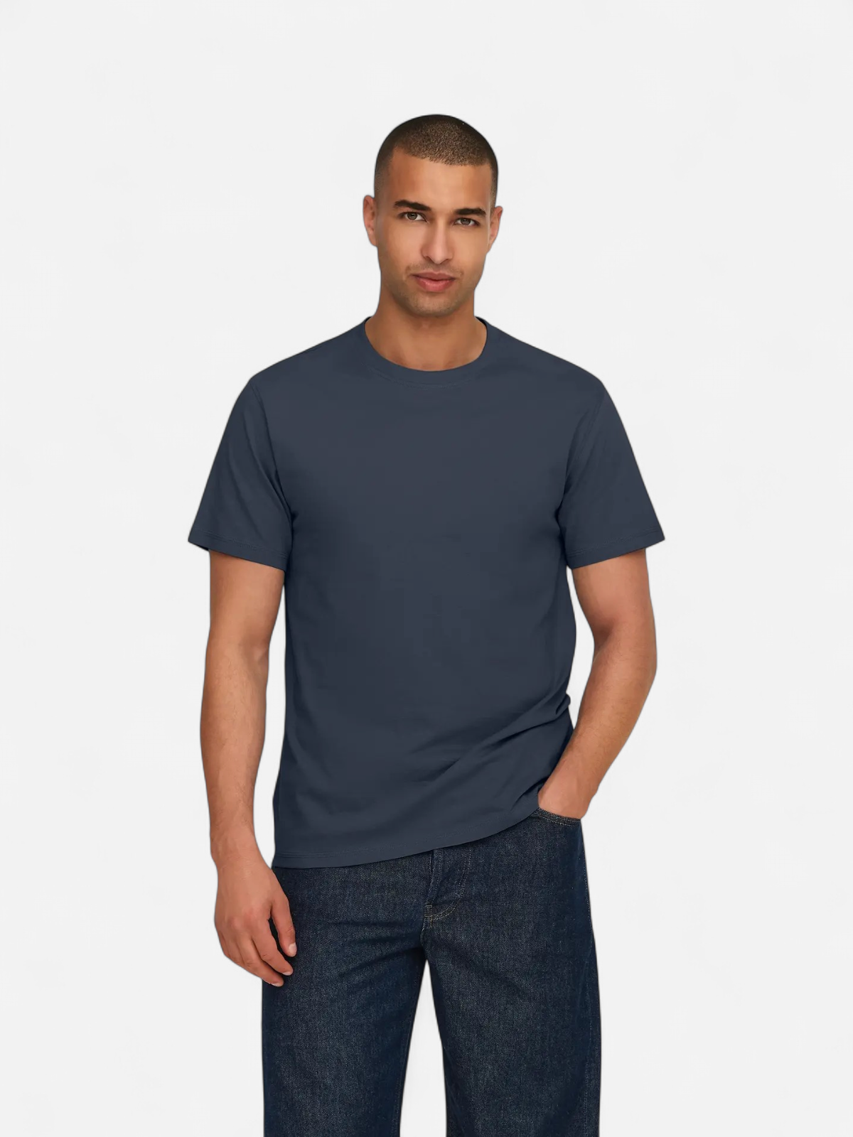 Only and Sons miesten T-paita Onsmax Life Ss Stitch Tee Noos, Blue Nights - Kekäle.fi