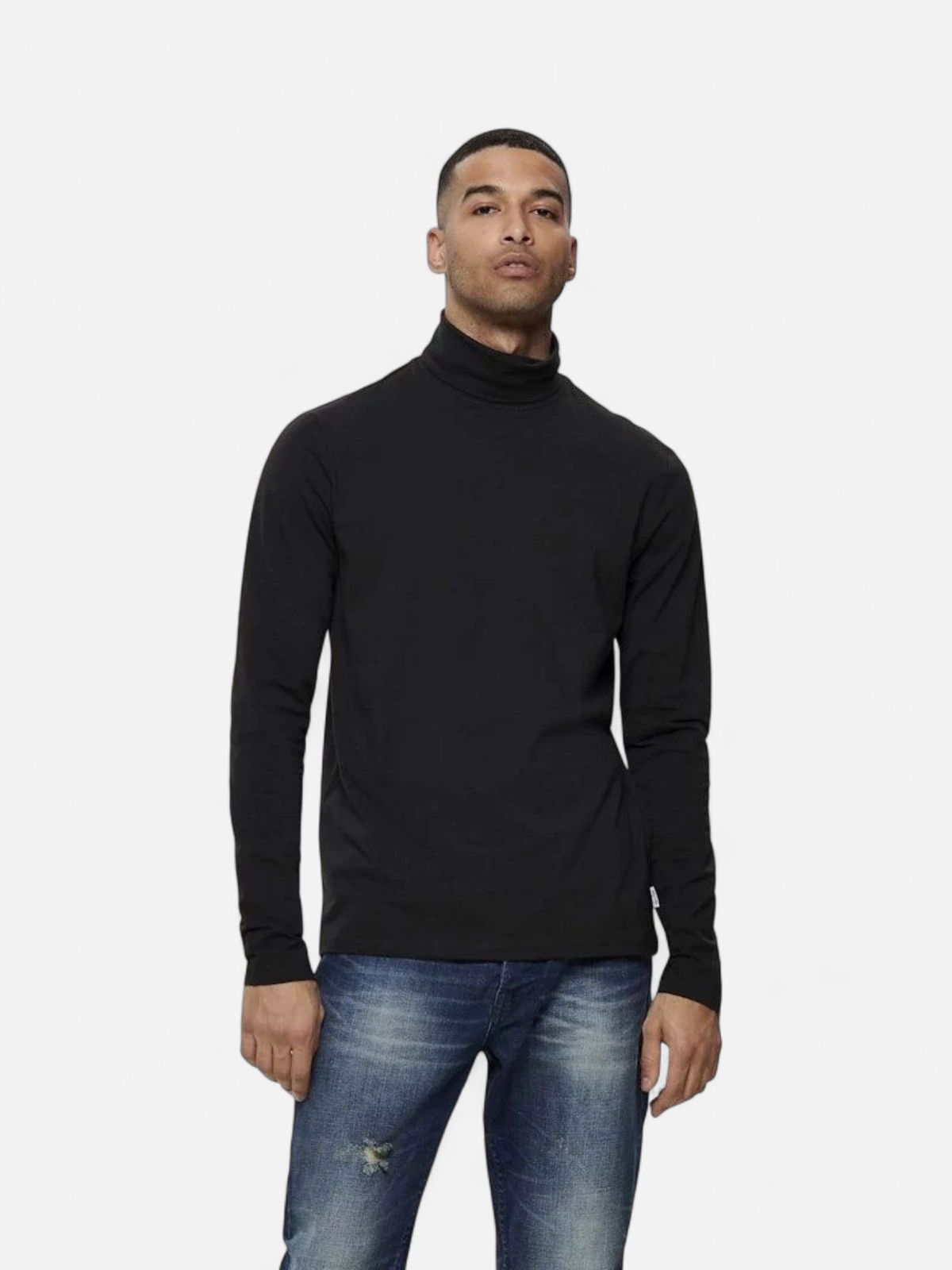 Only and Sons miesten roll neck ONSMICHAN LS ROLLNECK, musta - Kekäle.fi