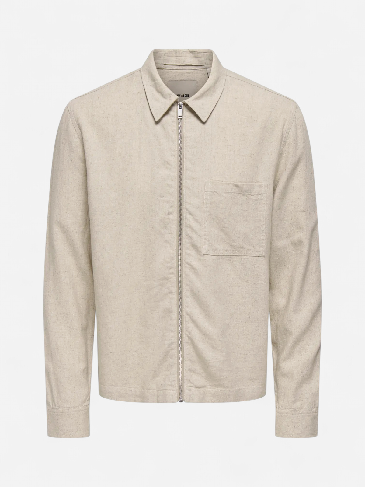 Only and Sons miesten paitatakki ONStroy Zip Shirt, Gardenia - Kekäle.fi