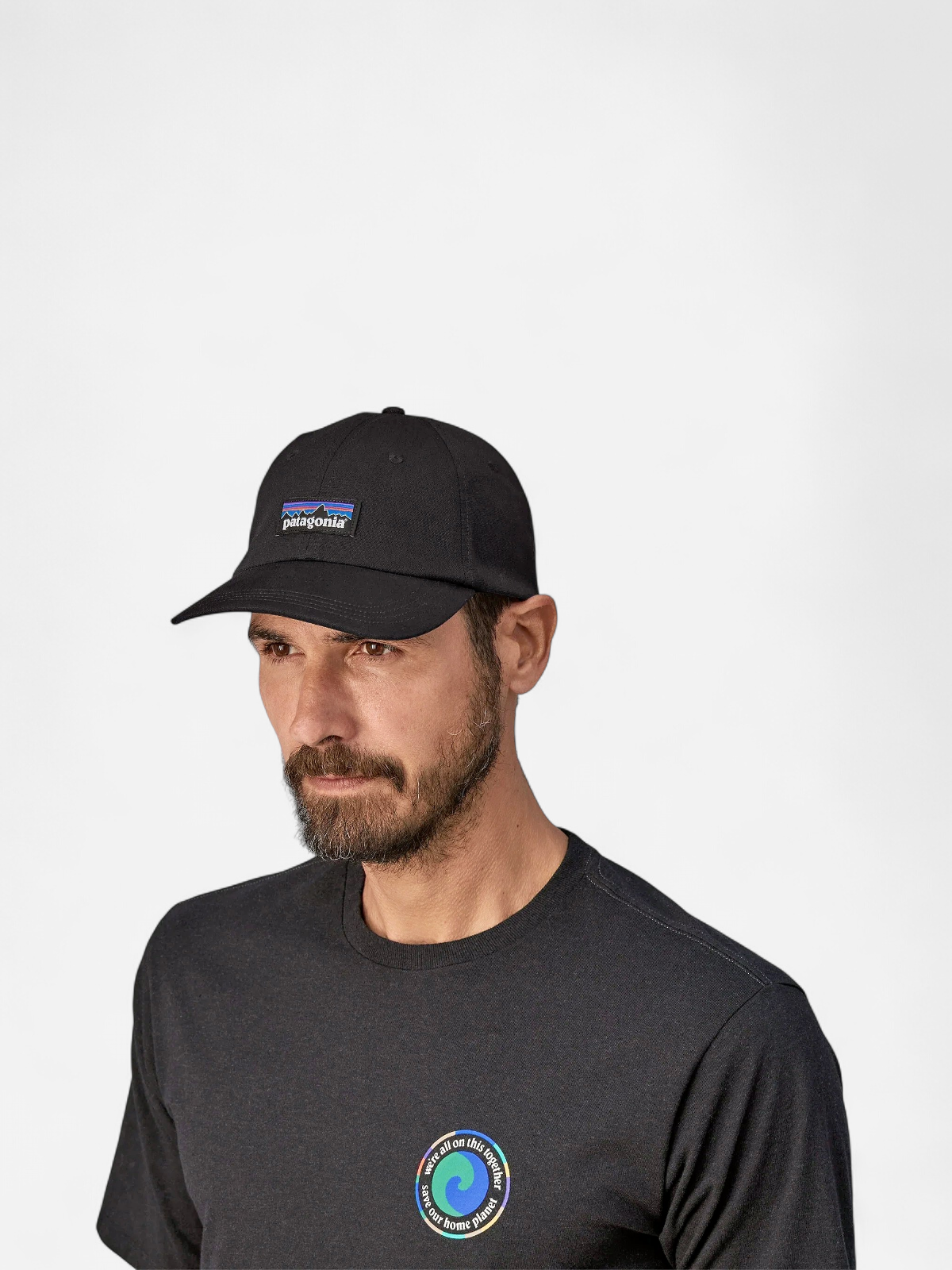 Patagonia lippis P-6 Label Trad Cap, musta - Kekäle.fi