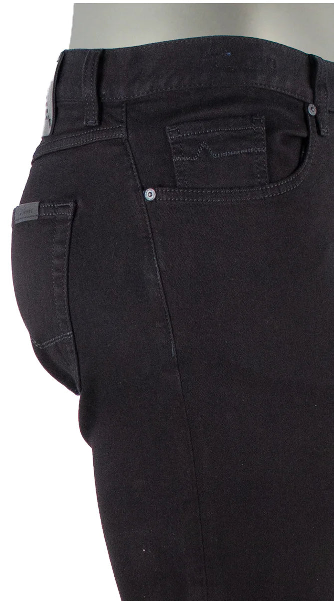 Alberto miesten farkut Pipe Denim Superfit Dual FX, musta