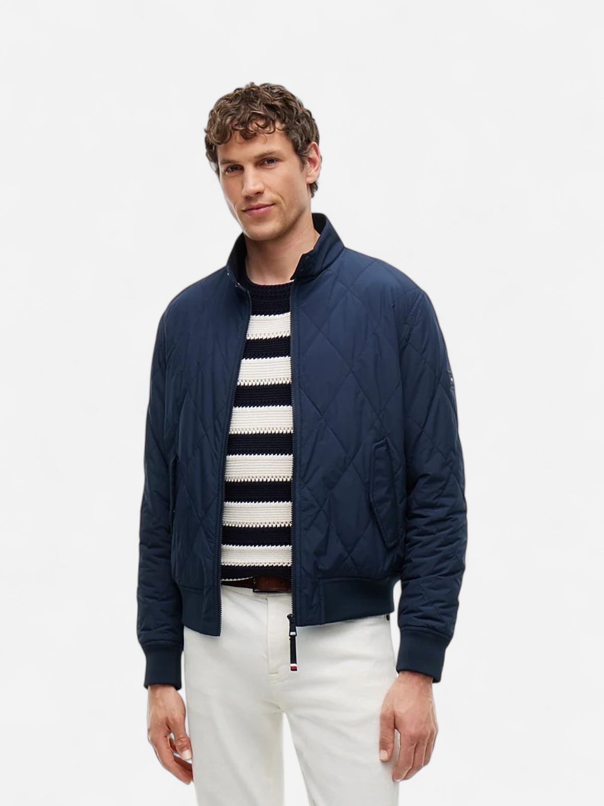 Tommy Hilfiger miesten bomber takki Water Repellent Packable Quilted Harrington Jacket, tummansininen - Kekäle.fi