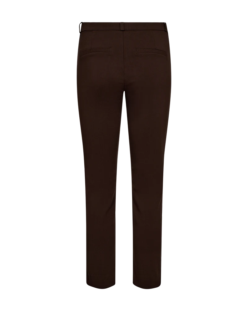 Freequent naisten housut Solvej Ankle Pant, tummanruskea