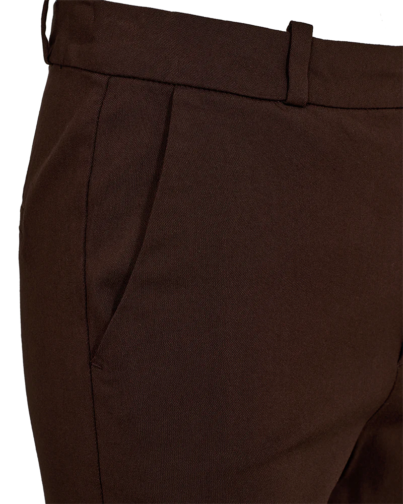 Freequent naisten housut Solvej Ankle Pant, tummanruskea