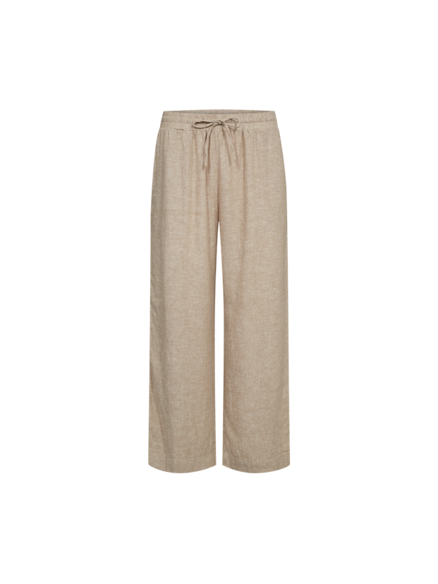 Freequent naisten kangashousut Lava Ankle Pant, vaalea beige