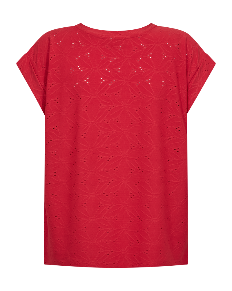 Freequent naisten t-paita FQBlond Flower, True Red