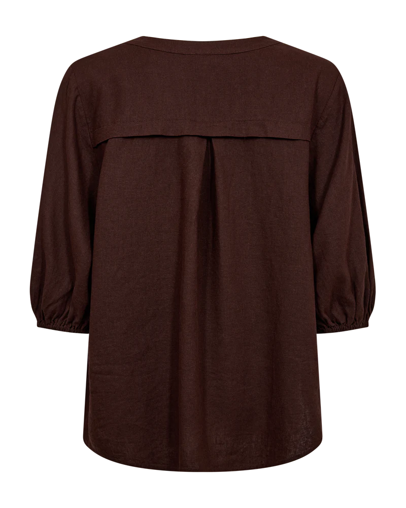 Freequent naisten pusero FQLava Blouse, tummanruskea