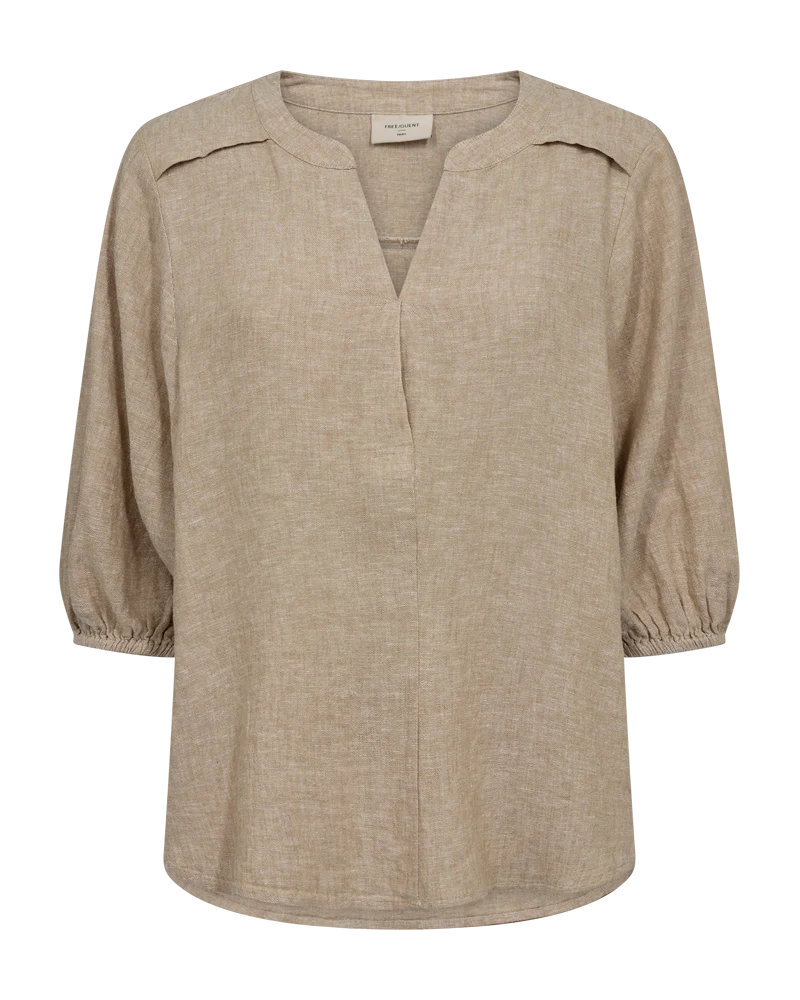 Freequent naisten pusero FQLava-Blouse, vaalea beige