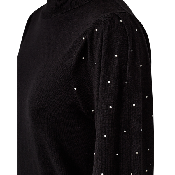 Freequent naisten neulepusero Dotka Pullover, musta