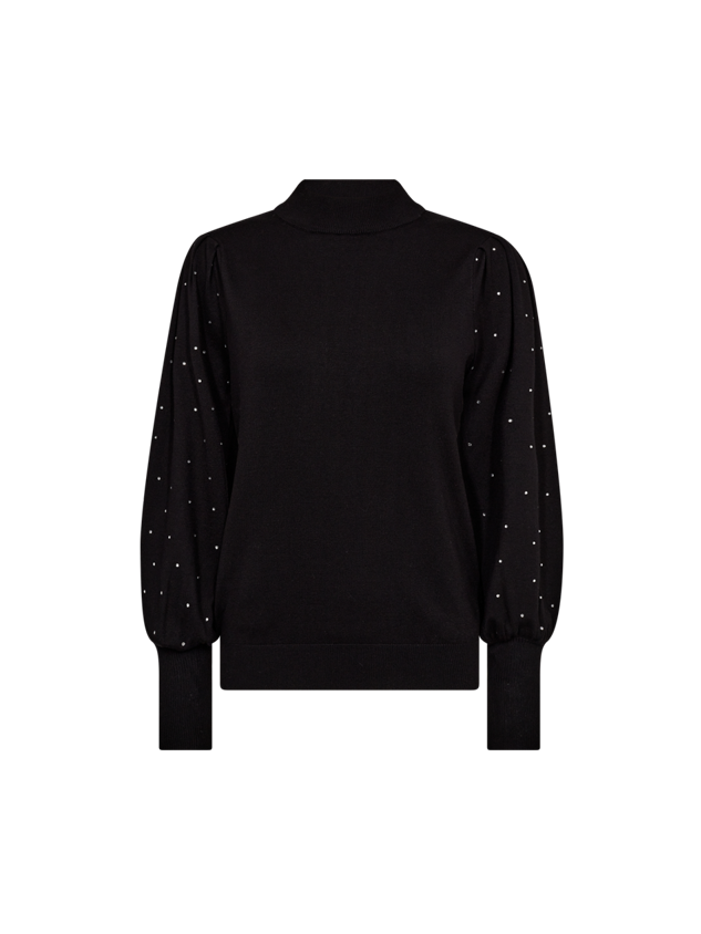 Freequent naisten neulepusero Dotka Pullover, musta