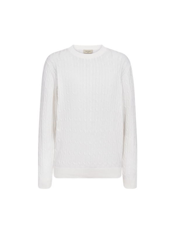 Freequent naisten neulepusero Dodo Pullover, valkoinen