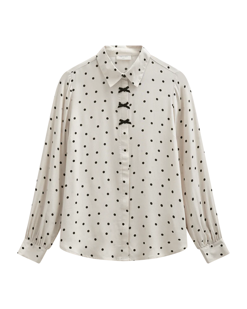 Freequent naisten paitapuserot Lovy Shirt, kuosillinen beige