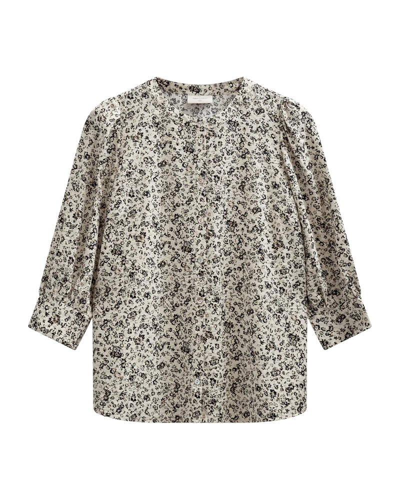 Freequent naisten pusero Molli Shirt, kuosillinen beige