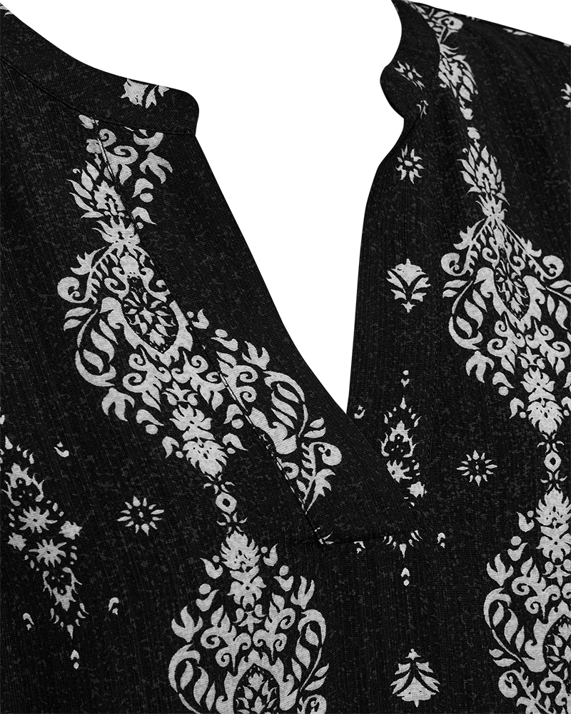 Freequent naisten pusero Tilly Blouse, musta kuosi