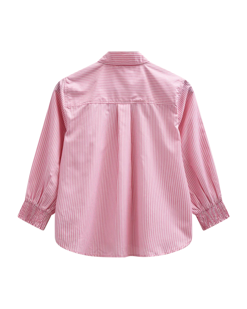 Freequent naisten paitapusero Evalina Shirt, vaaleanpunainen raita