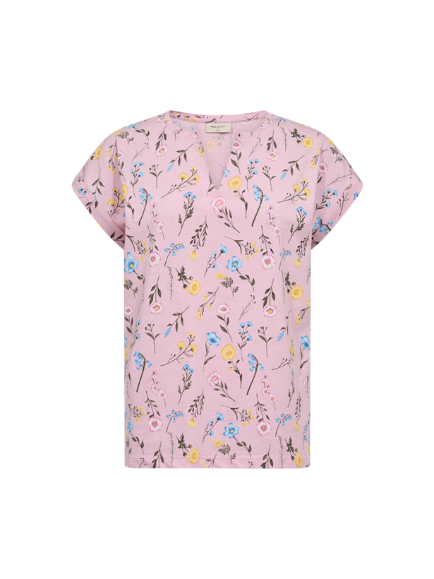 Freequent naisten t-paita Viva Tee, vaaleanpunainen kuosi