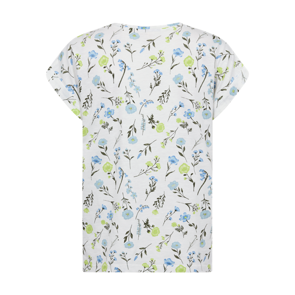 Freequent naisten t-paita Viva Tee, vihreä kuosillinen