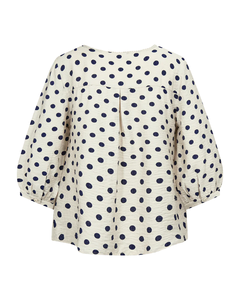 Freequent naisten pusero Alma Blouse, kuosillinen beige