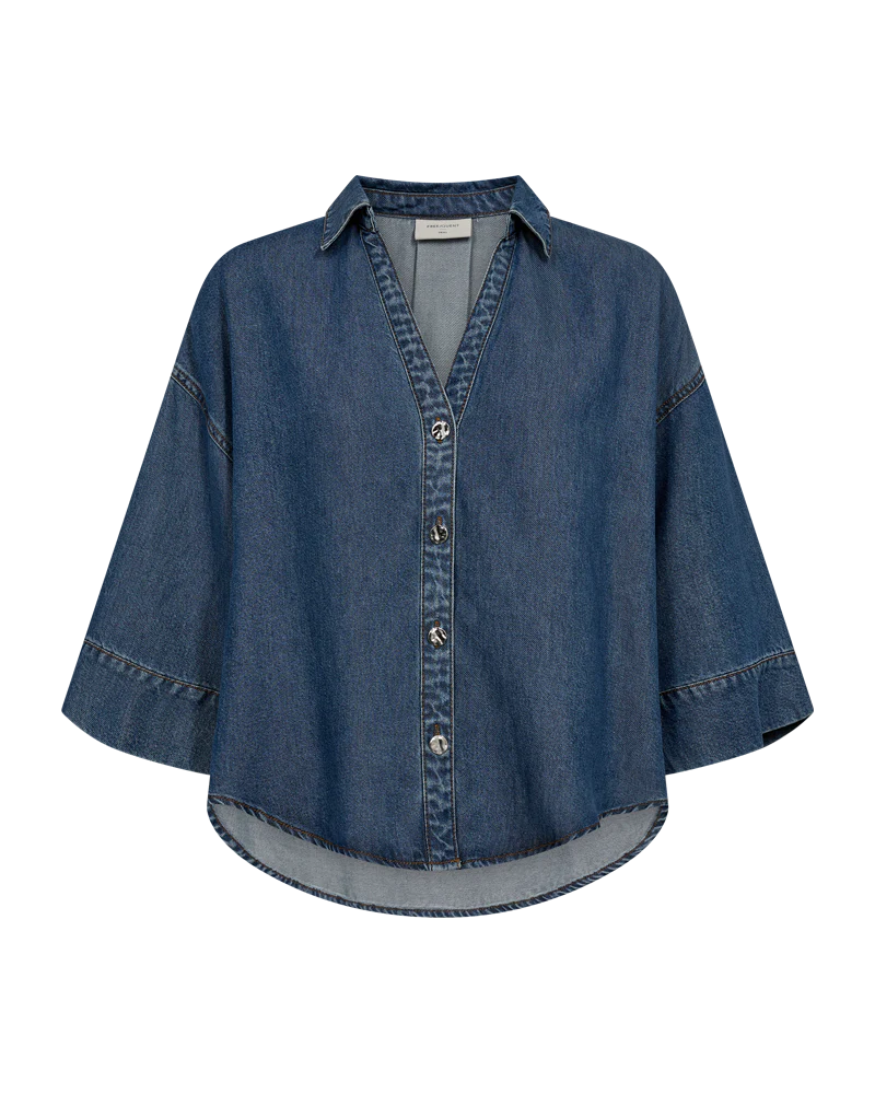 Freequent naisten farkkupaita Milo Shirt, sininen