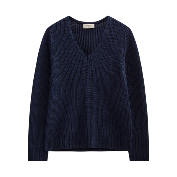 Freequent naisten neulepusero FQELLIS-V-PU, tummansininen