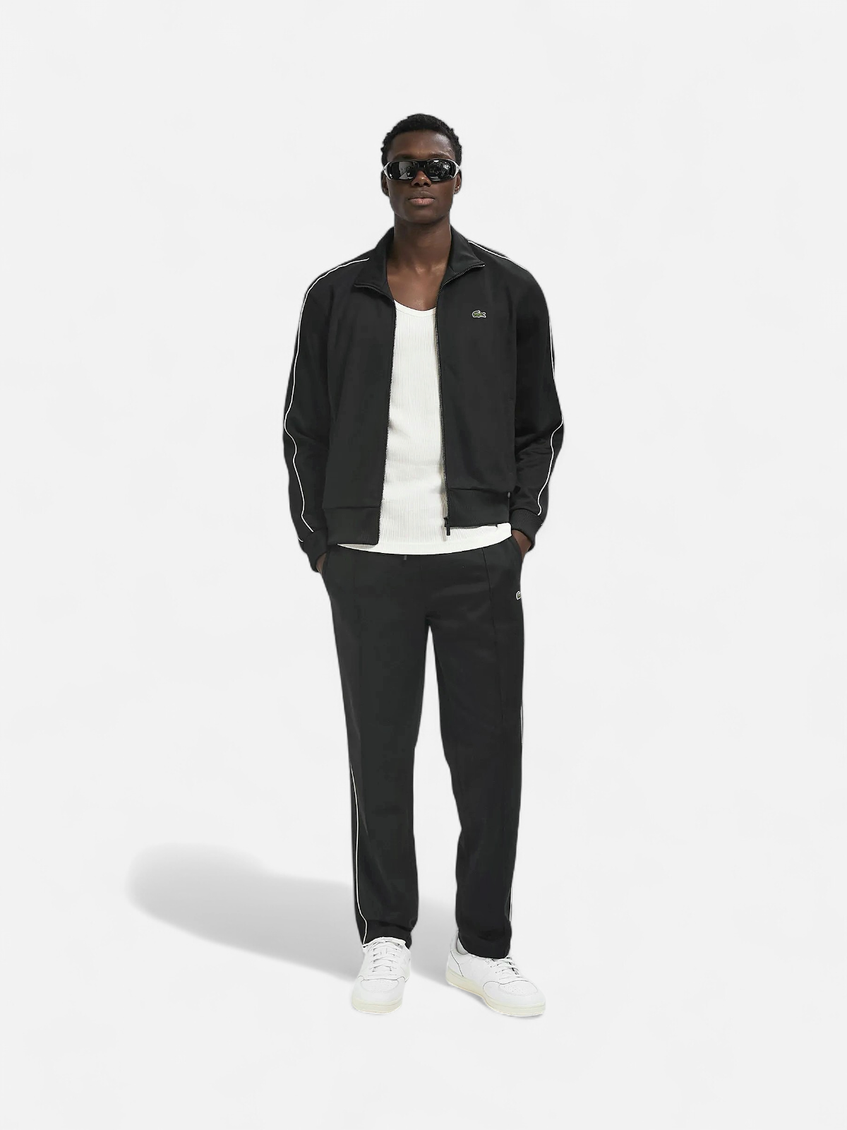 Lacoste miesten verryttelyhousut Paris Pique Track Pant, musta - Kekäle.fi
