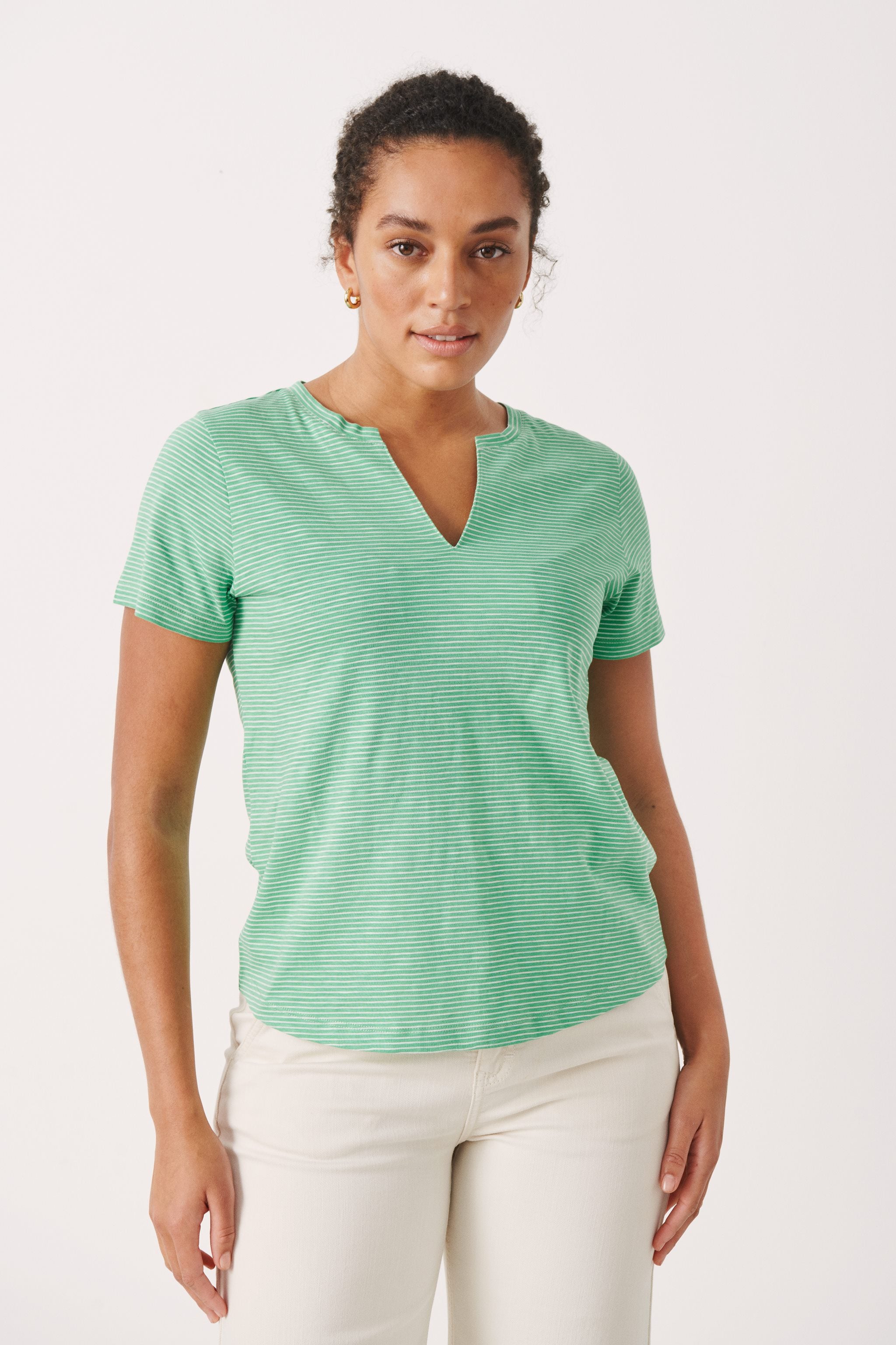 part-two-t-paita-gesinas-t-shirt-raidallinen-vihrea-1