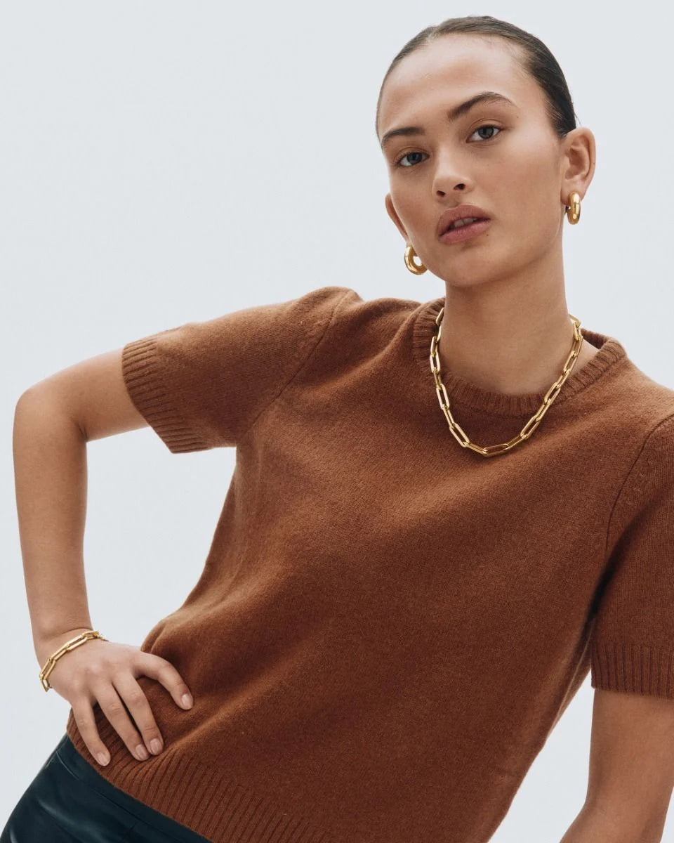 Edblad naisten kaulakoru Ivy Maxi Necklace Gold, Gold pleated