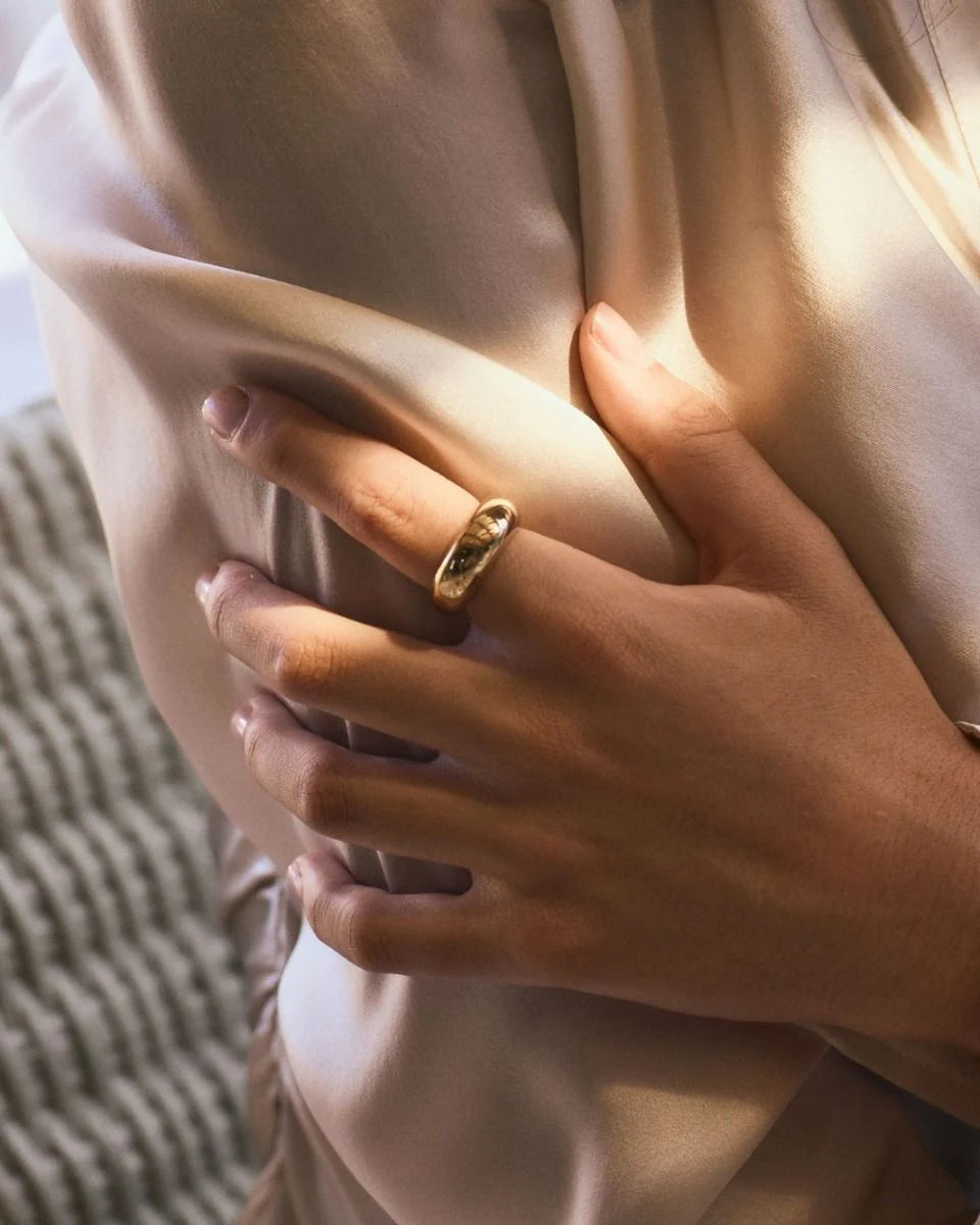 Edblad sormus Furo Ring Gold, Gold pleated