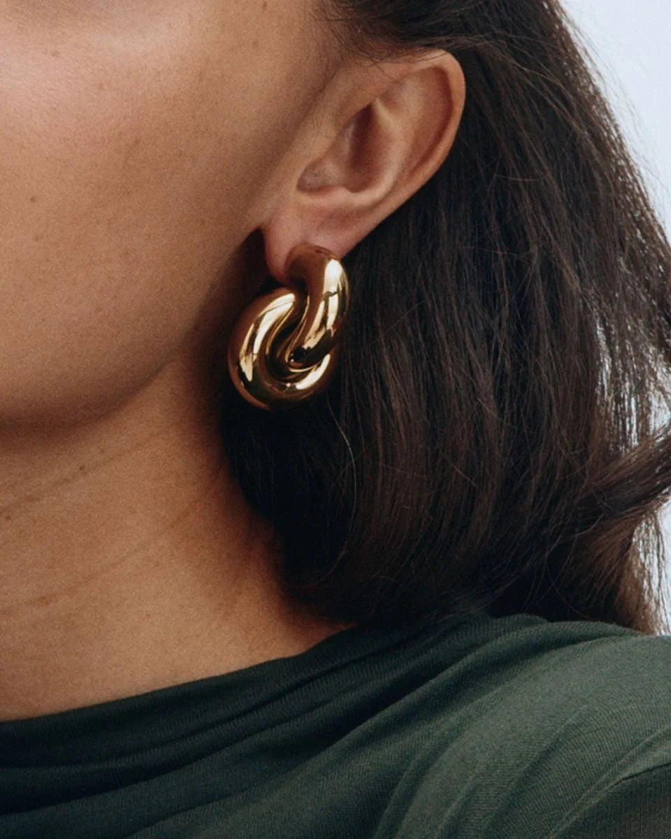 Edblad korvakorut, REDONDO STUDS L GOLD Kullankeltainen