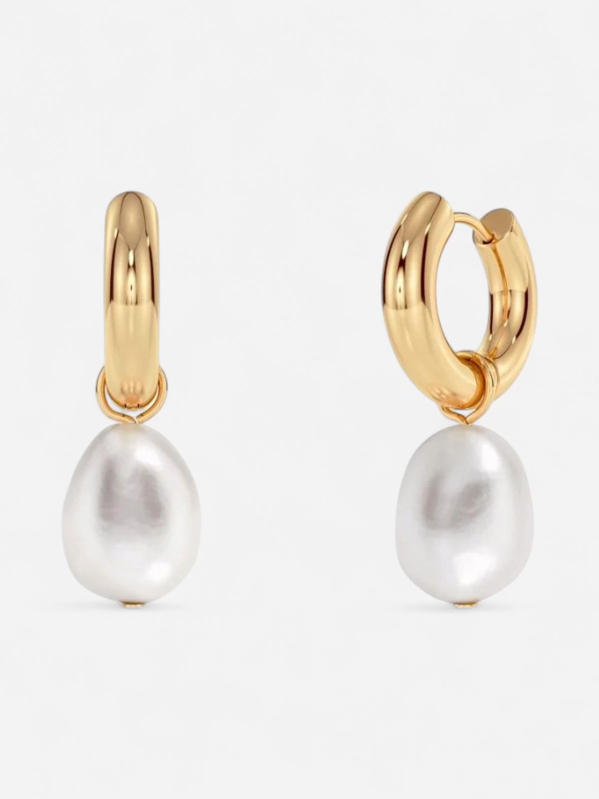 Edblad korvakorut Perla Hoops L Gold, Gold pleated - Kekäle.fi