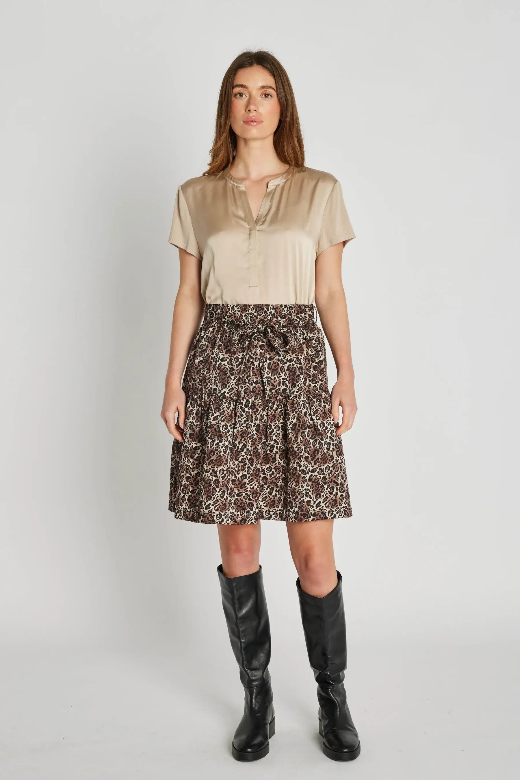 philosophy-blues-original-naisten-hame-lanora-skirt-ruskea-kuosi-1