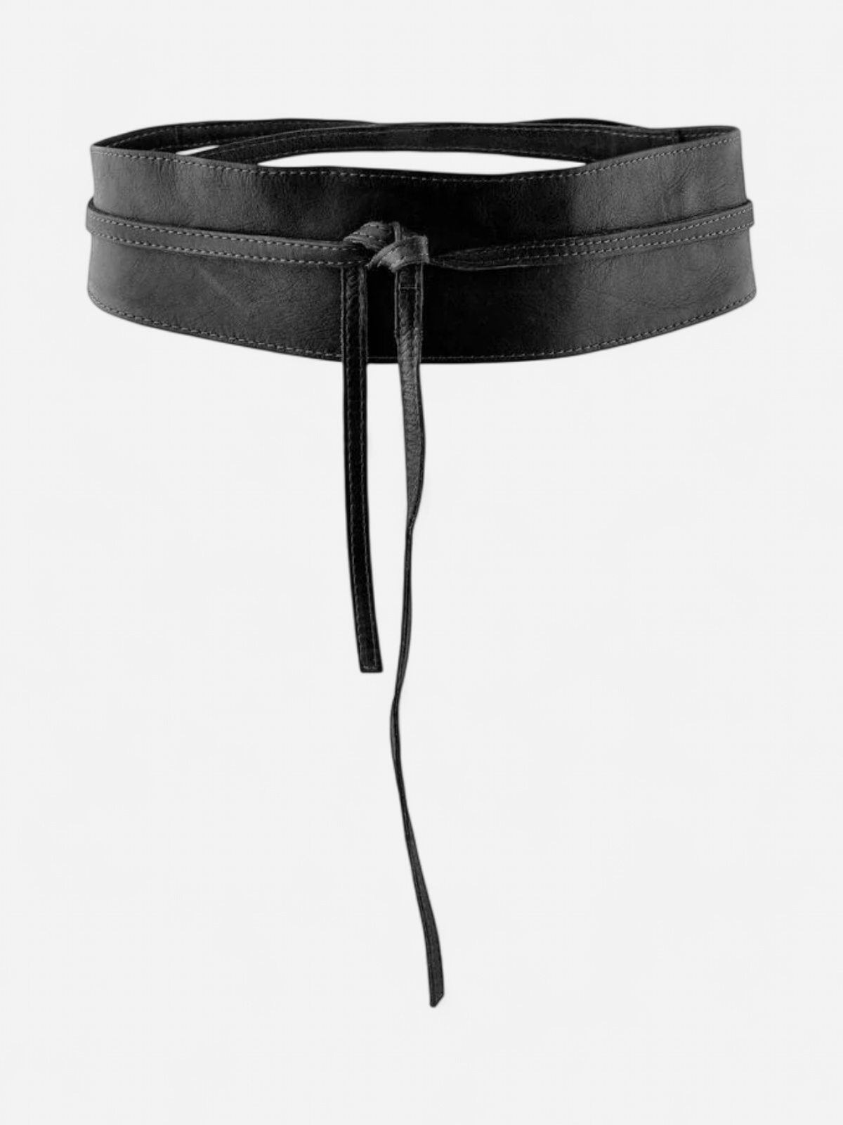 Pieces Nahkavyö PCVIBS LEATHER TIE WAIST BELT NOOS Black - Kekäle.fi