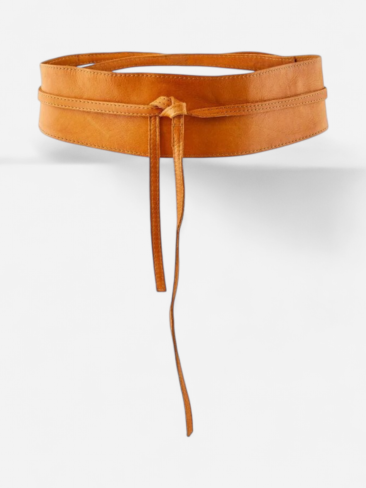 Pieces Nahkavyö PCVIBS LEATHER TIE WAIST BELT NOOS Cognac - Kekäle.fi
