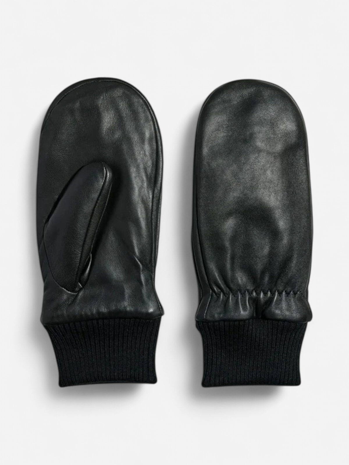 Pieces Naisten Nahkahanskat, PCNELLIE NEW LEATHER MITTENS NOOS Black - Kekäle.fi