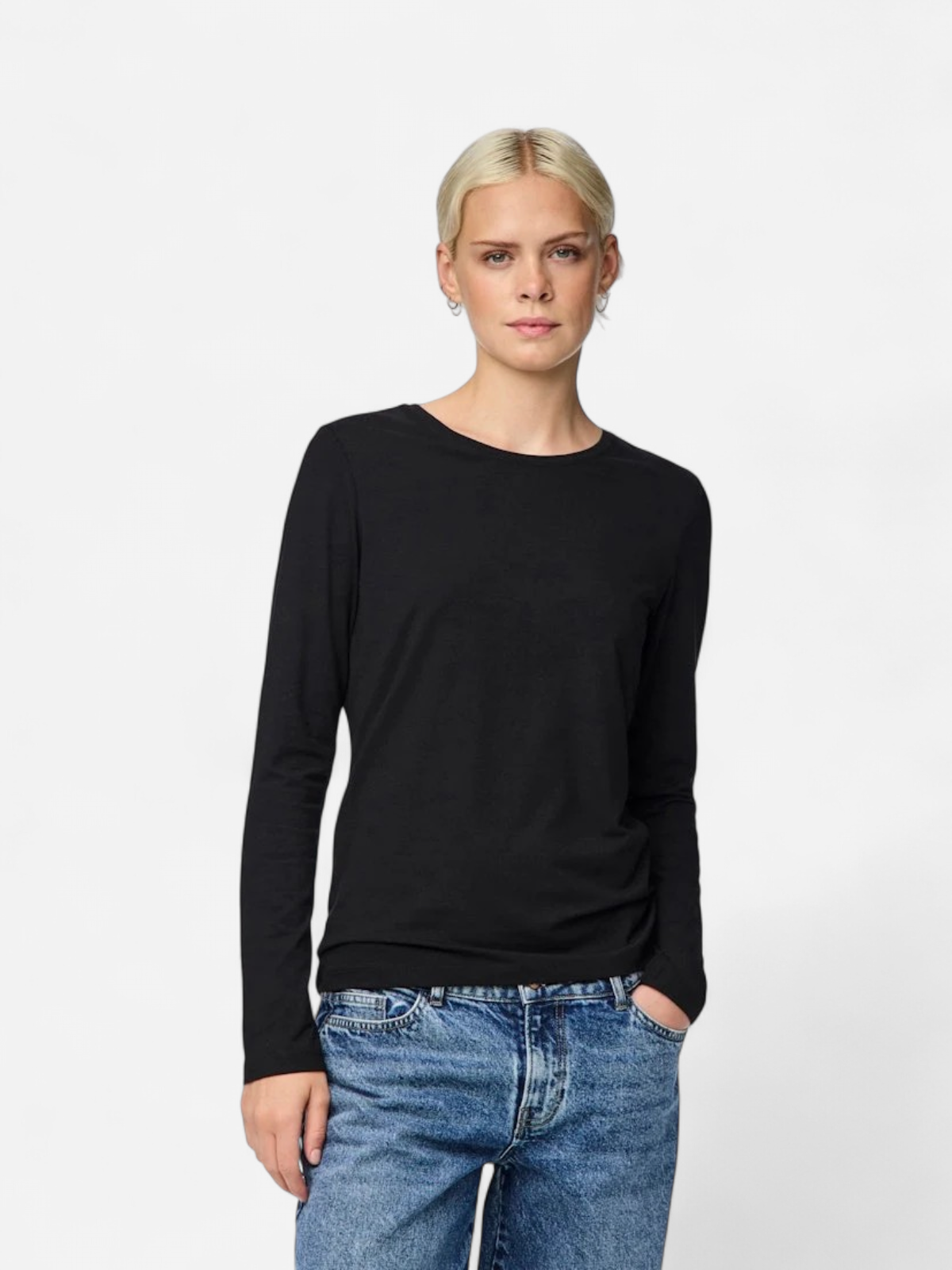 Pieces, Naisten Paita, Sirene LS Tee  Black - Kekäle.fi