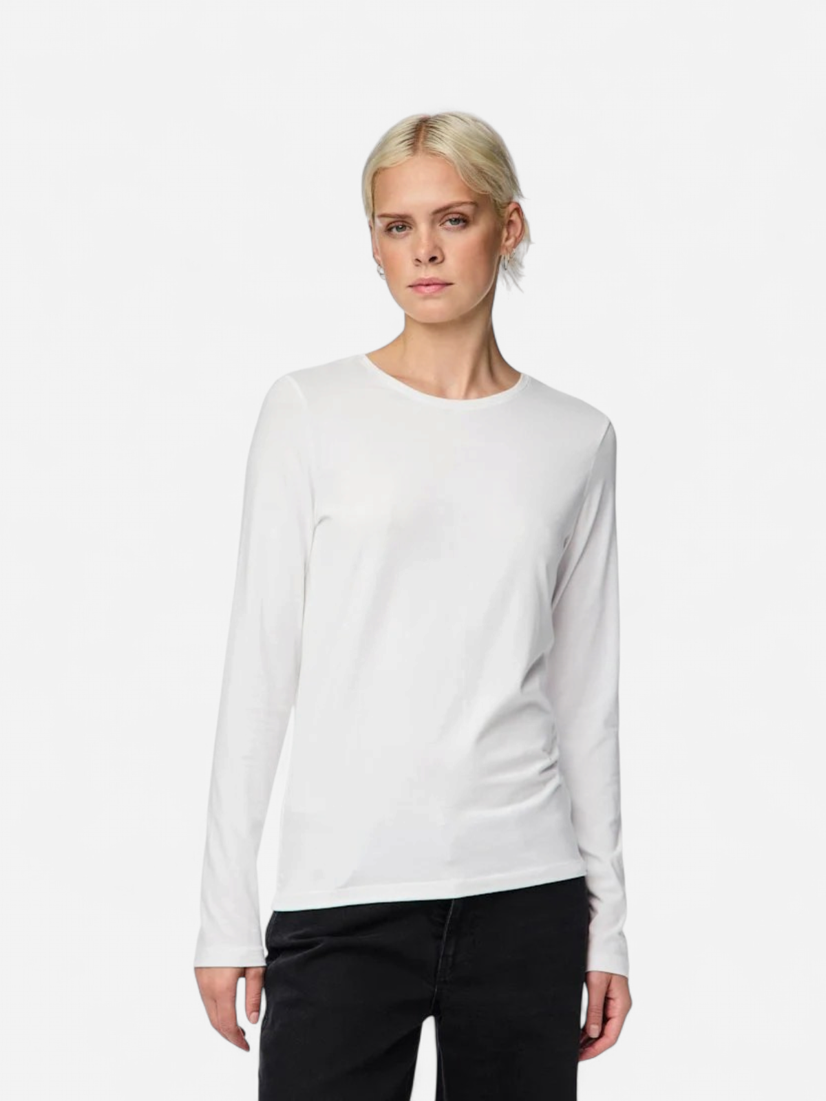 Pieces, Naisten Paita, Sirene LS Tee  Bright White - Kekäle.fi