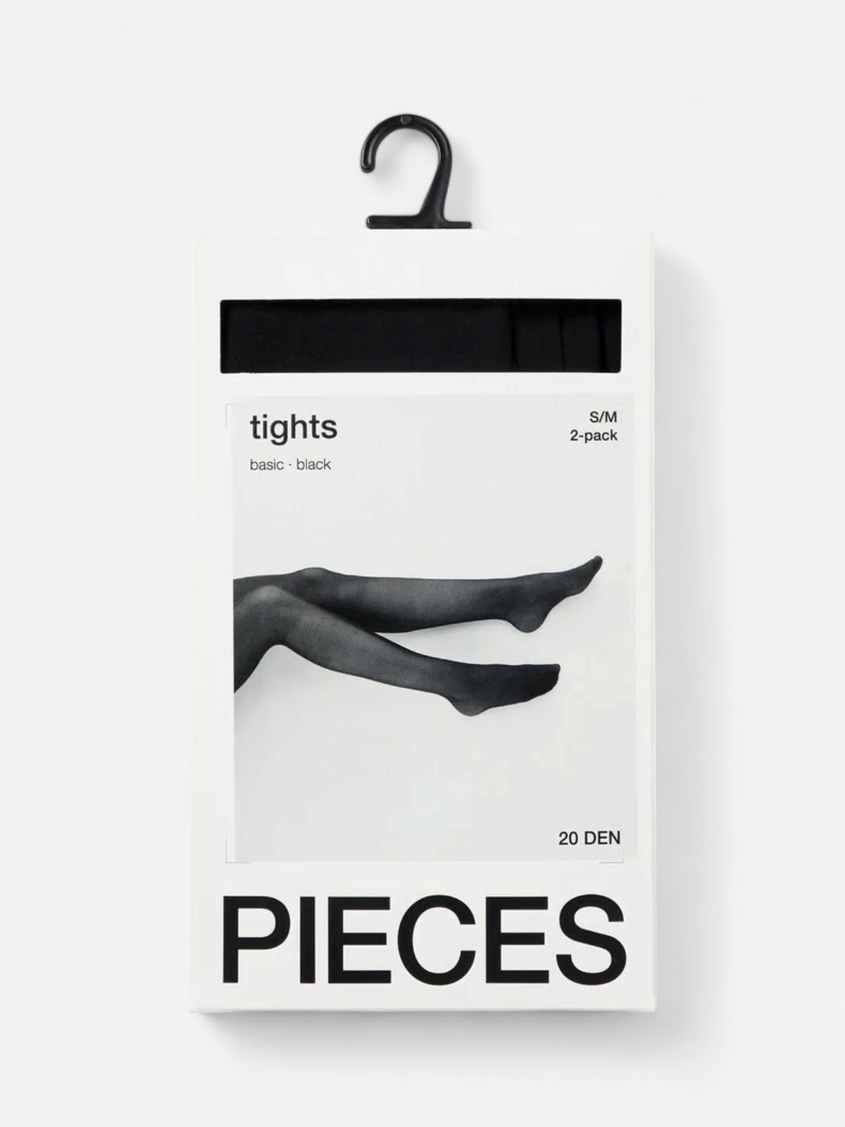 Pieces Naisten Sukkahousut NIKOLINE 20 DEN 2PACK TIGHTS Musta - Kekäle.fi