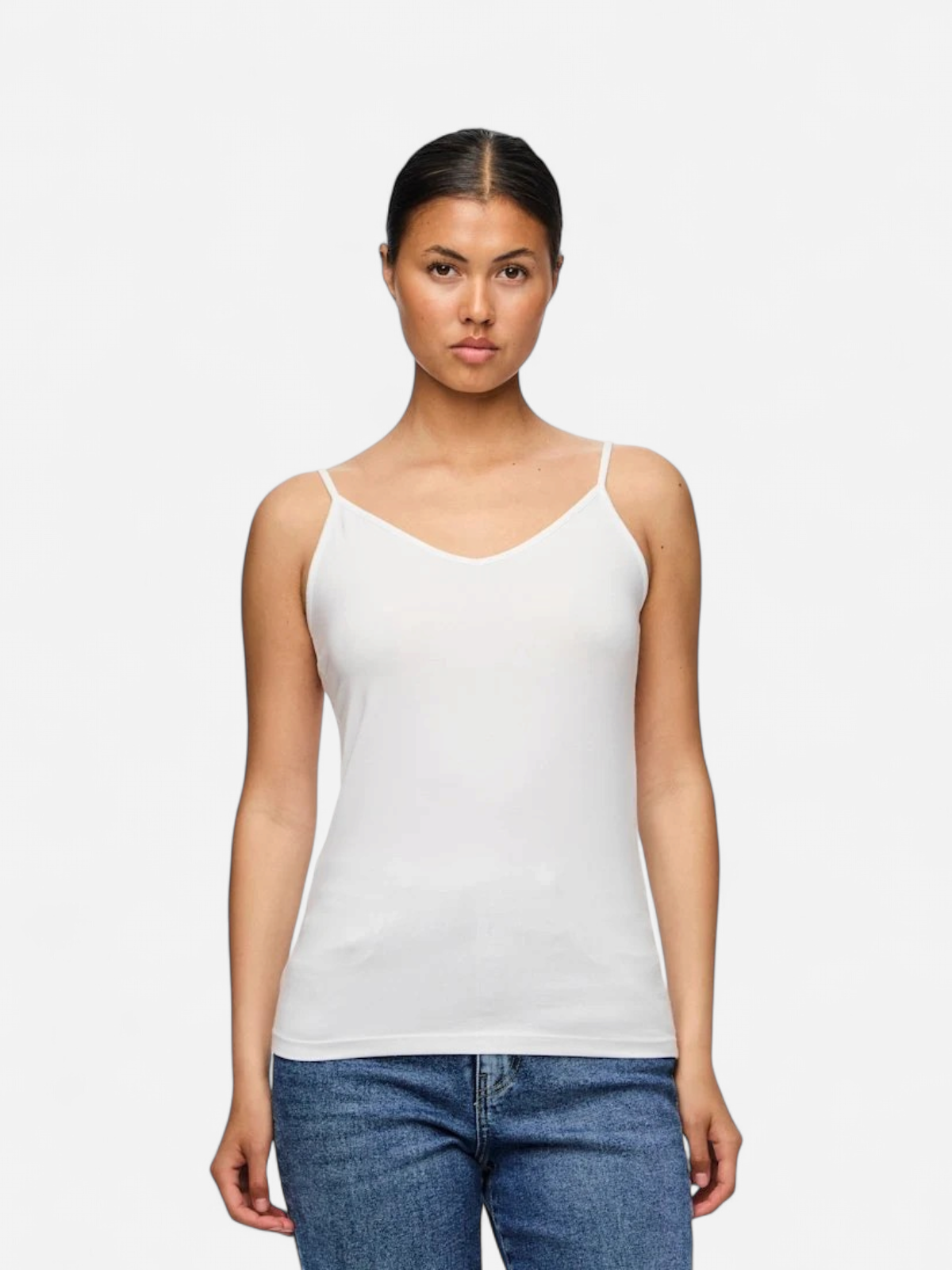 Pieces toppi, PCSIRENE SINGLET  Bright White - Kekäle.fi