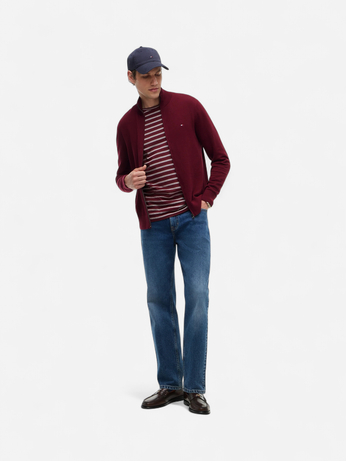 PIMA ORG CTN CASHMERE ZIPTHRU VIININPUNAINEN - Kekäle.fi