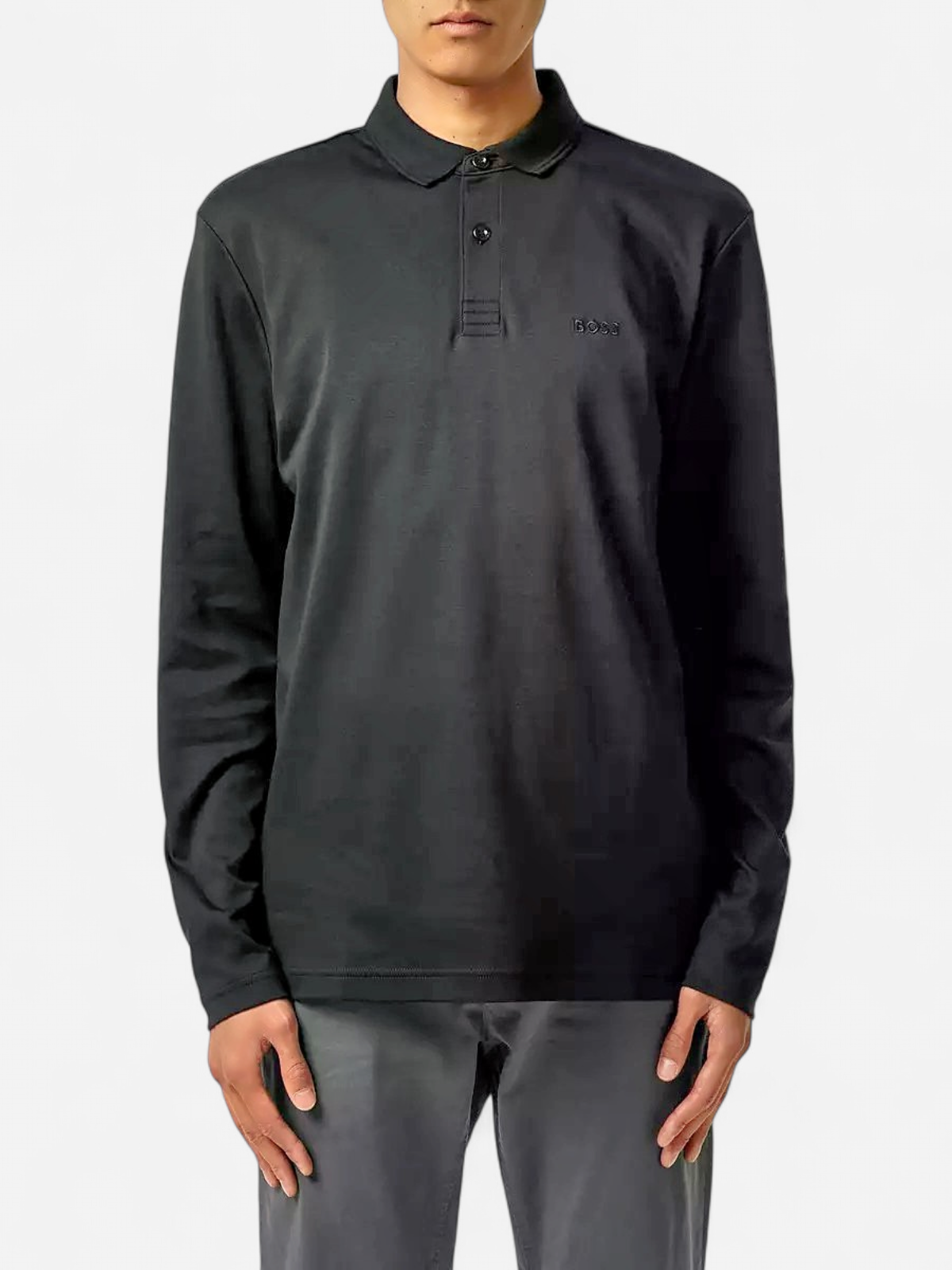 Hugo Boss miesten pitkähihainen polokauluspaita PIROL, musta - Kekäle.fi