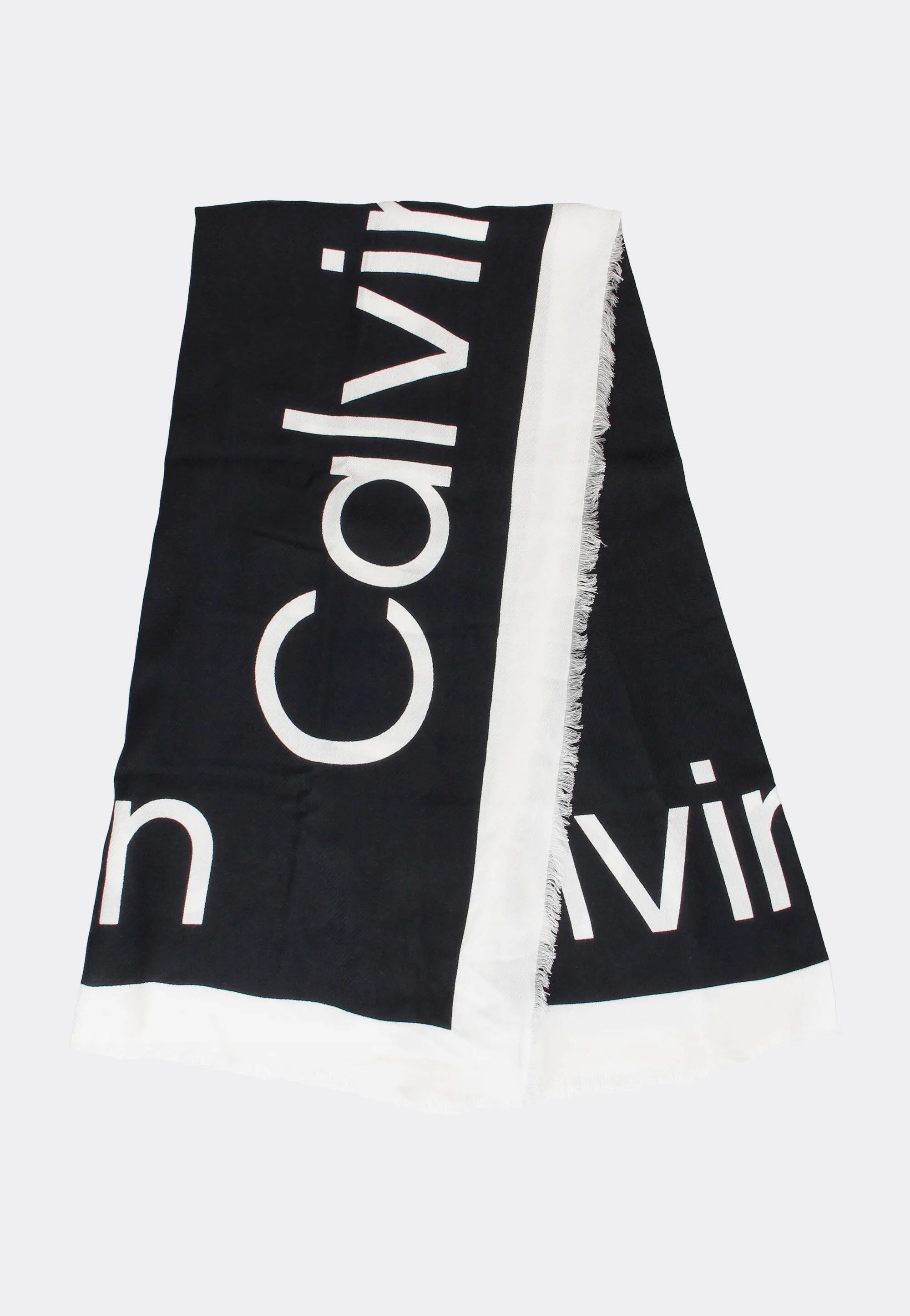 Calvin Klein Accessories huivi K-Contrast Logo Jacquard Scarf, musta kuosi