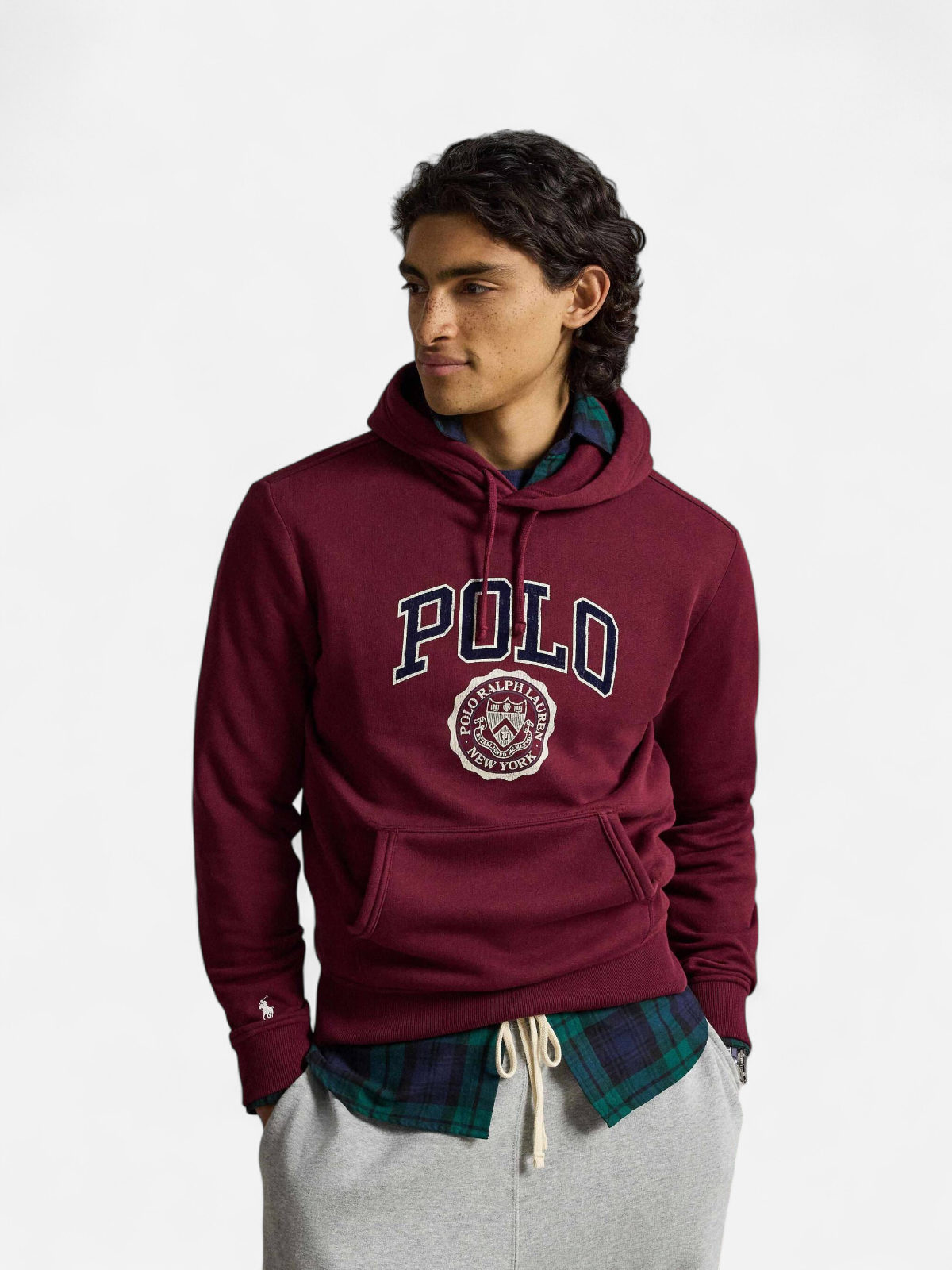 POLO LOGO HOODIE VIININPUNAINEN - Kekäle.fi