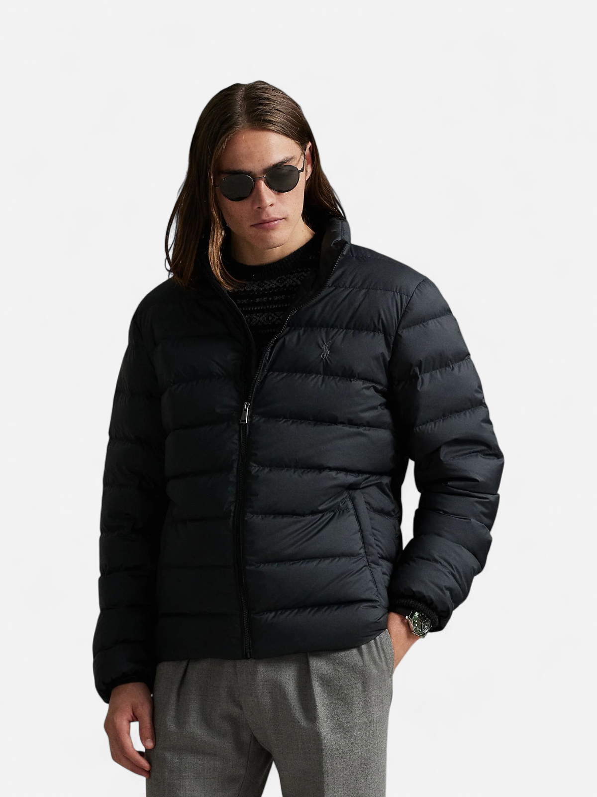 Polo Ralph Lauren miesten bombertakki The Colden Packable Bomber Jacket, musta - Kekäle.fi
