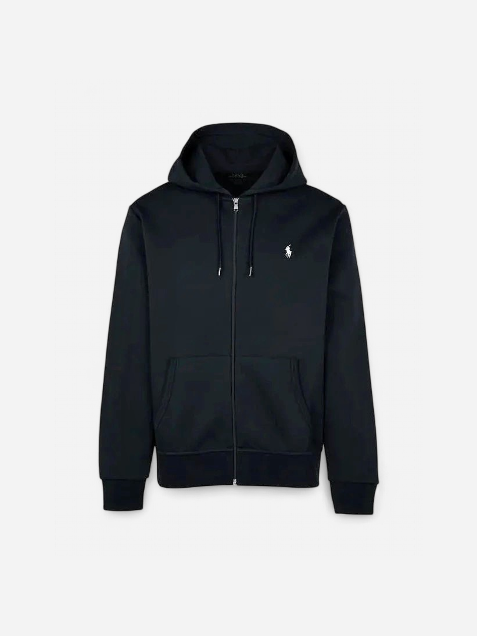 Polo Ralph Lauren Miesten Huppari, DOUBLE KNIT HOODIE FULL ZIP ATHLETIC Musta - Kekäle.fi