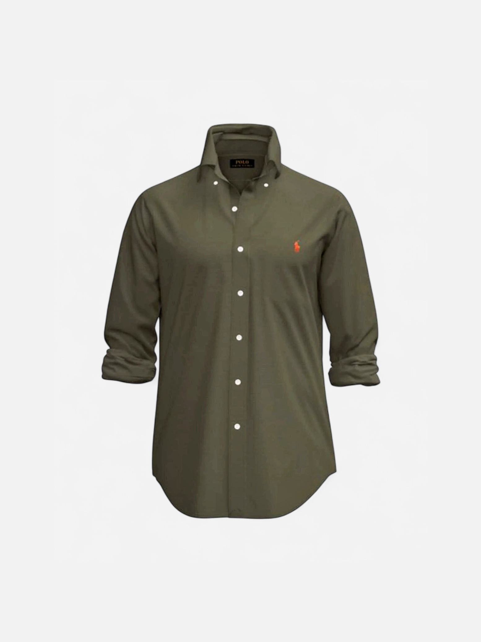 Polo Ralph Lauren miesten kauluspaita, LONG SLEEVE-SPORT SHIRT Khaki - Kekäle.fi