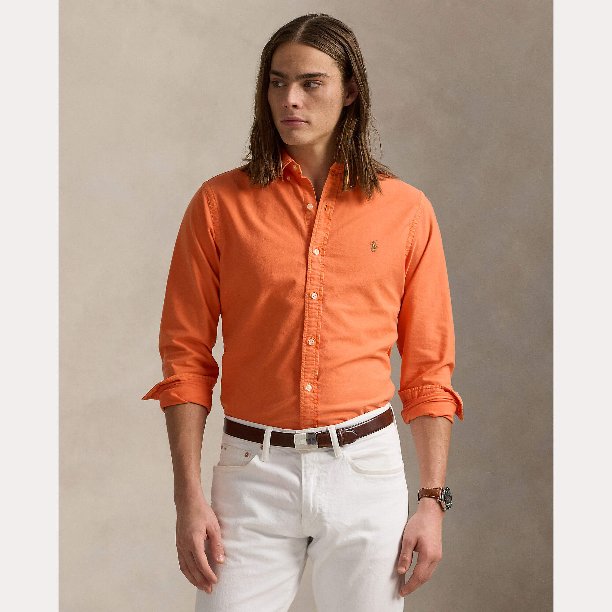 polo-ralph-lauren-miesten-kauluspaita-long-sleeve-sport-shirt-oranssi-2