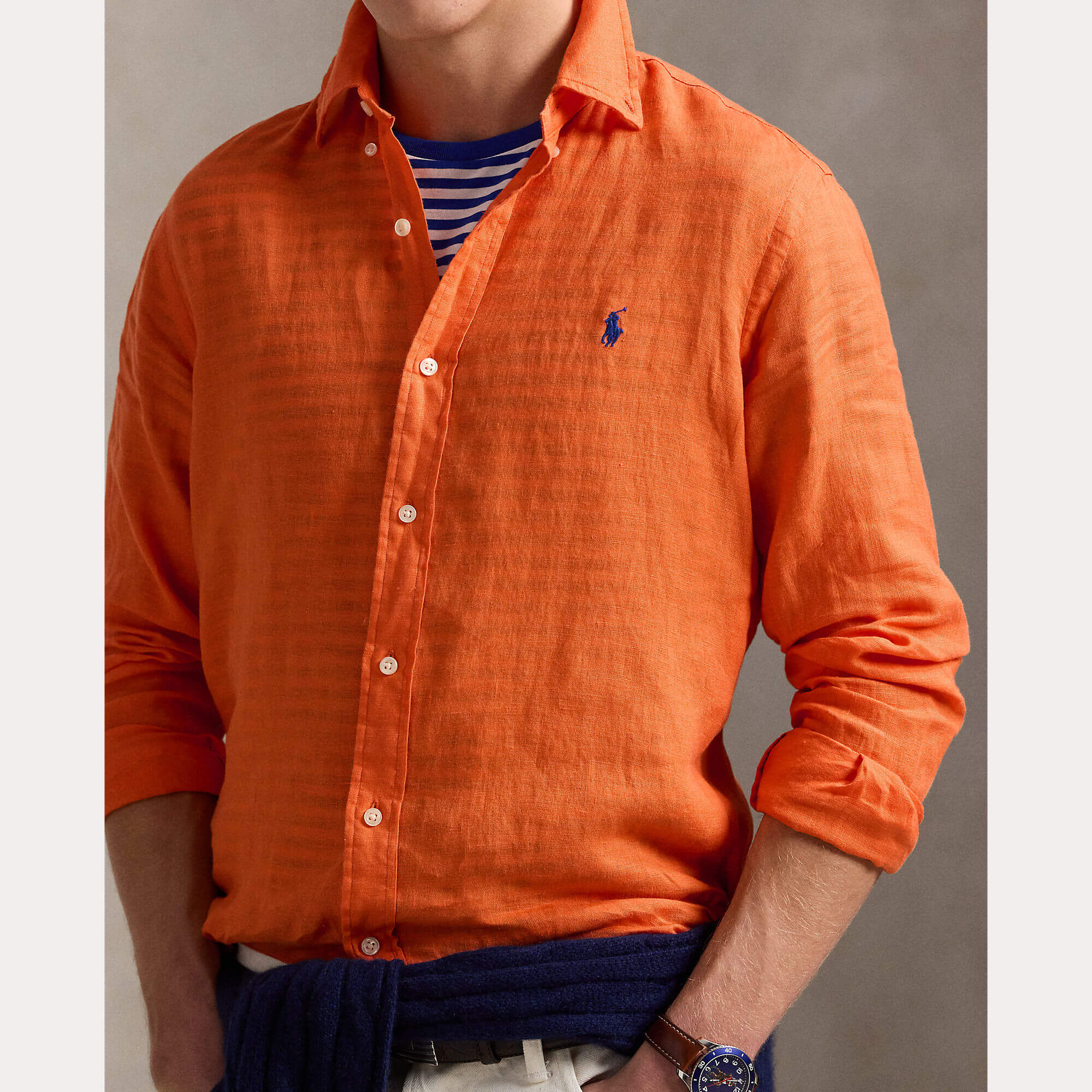 polo-ralph-lauren-miesten-kauluspaita-polo-linen-shirt-ls-custom-fit-oranssi-5