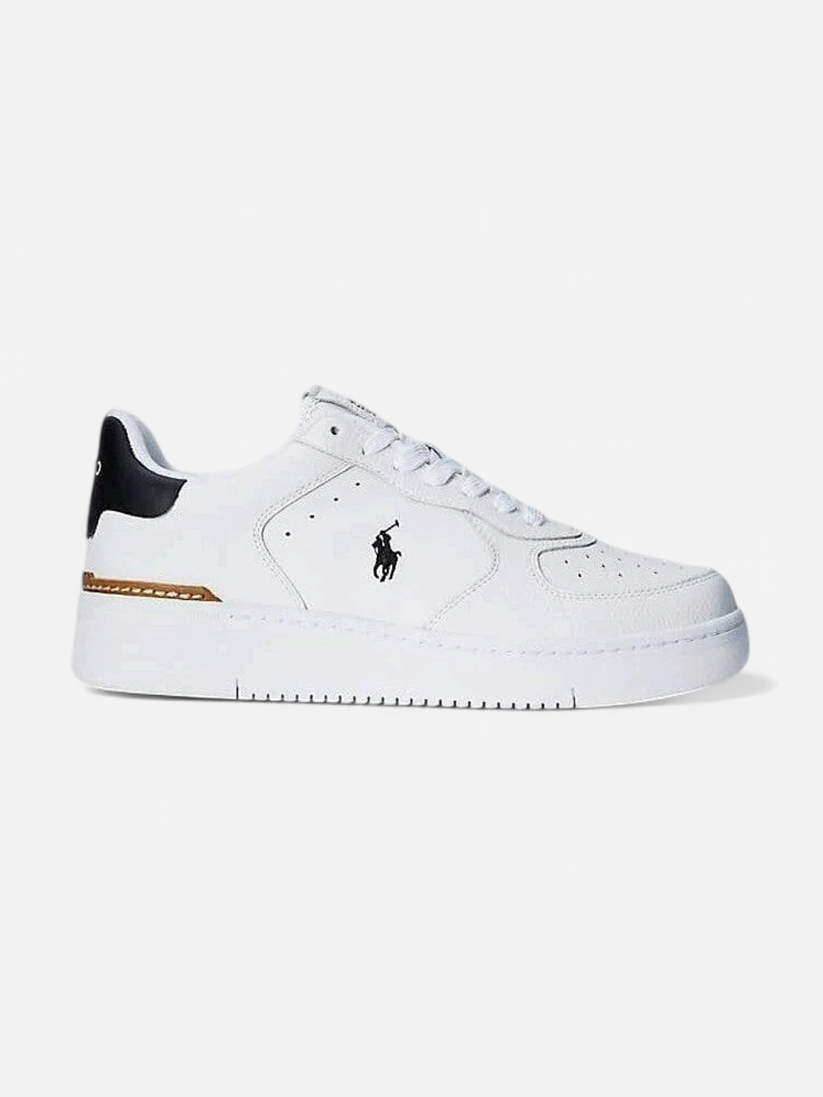 Polo Ralph Lauren Miesten Kengät, MASTERS CRT-SNEAKERS-LOW TOP LACE BLACK WHITE Valkoinen - Kekäle.fi